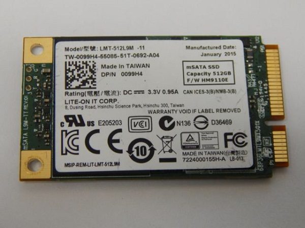 Ổ cứng SSD Liteon 512gb mSATA