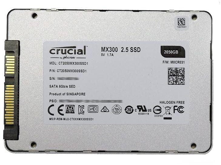 SSD Crucial MX300 2TB 2.5 Inch SATA iii