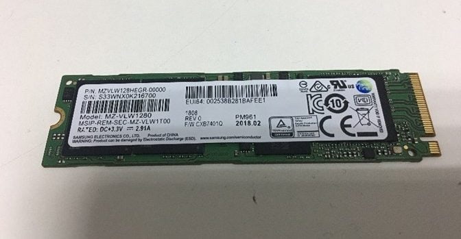 Thiết kế của Ổ Cứng SSD Samsung PM961 M.2 PCIe NVMe 128gb