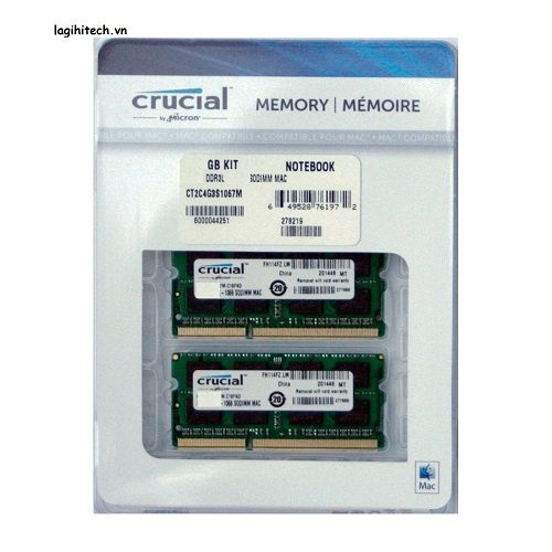Ram laptop DDR3 Crucial For Mac KIT 32GB (16gbx2) Bus 1867