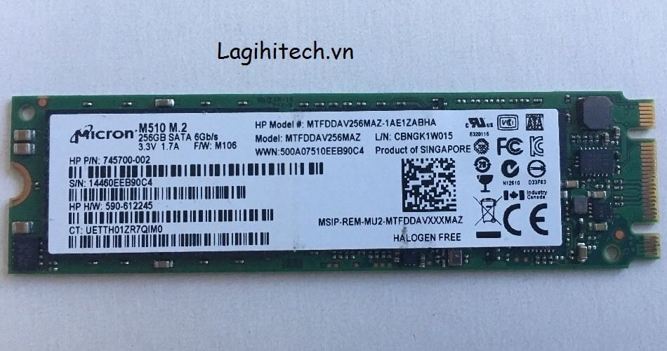 SSD Micron M510 256gb M2 SATA 2280 hinh anh 1