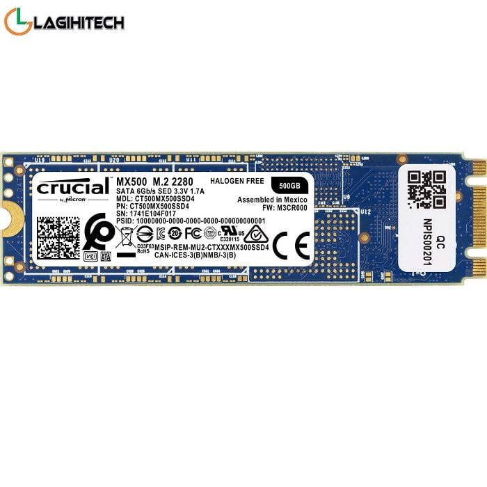 SSD Crucial MX500 500GB M2 2280 NGFF