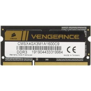 RAM Laptop DDR3 Corsair Vengeance 4GB Bus 1600 SODIMM CMSX4GX3M1A1600C9 1