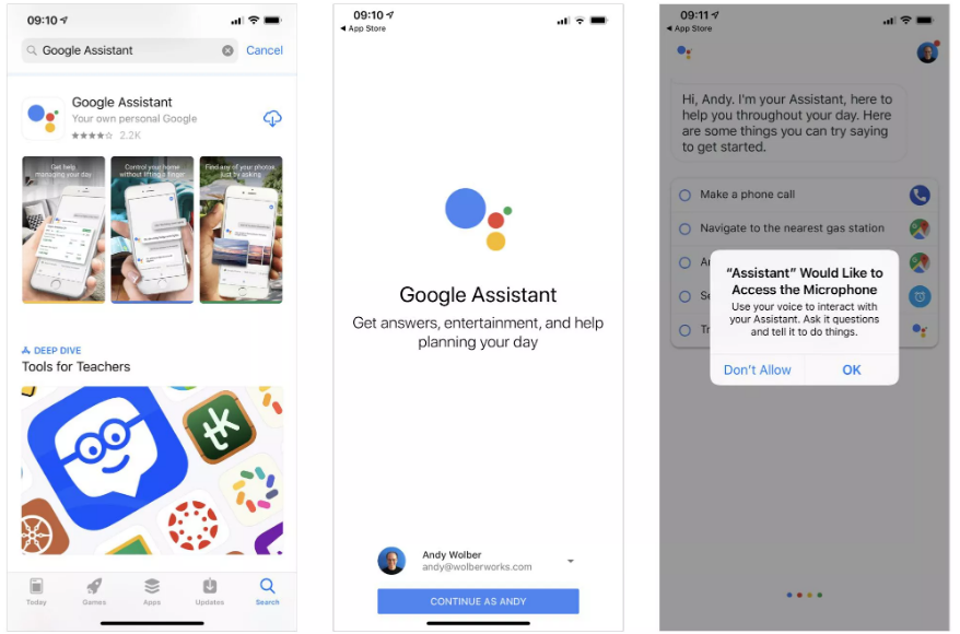 cach su dung google assistant tren iphone 1