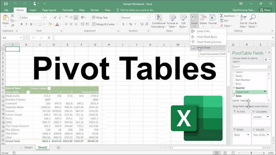 Pivot Table trong Excel: Pivot table là công cụ hữu ích trong các bảng tính Excel. Với Excel 2024, pivot table đã được cải tiến để giúp người dùng dễ dàng tổng hợp và phân tích dữ liệu. Đừng bỏ qua cơ hội để dễ dàng chuyển đổi dữ liệu của bạn thành báo cáo dễ đọc và hiệu quả hơn với pivot table.