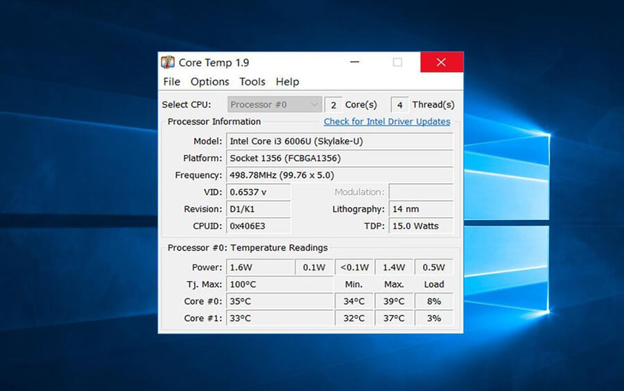 Top phần mềm đo nhiệt độ CPU tốt nhất 4