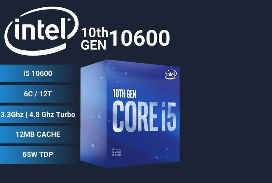 CPU Intel Core i5-10600 (3.3GHz turbo up to 4.8GHz, 6 nhân 12 luồng, 12MB  Cache, 65W) - Socket Intel LGA 1200 | LagiHitech.vn