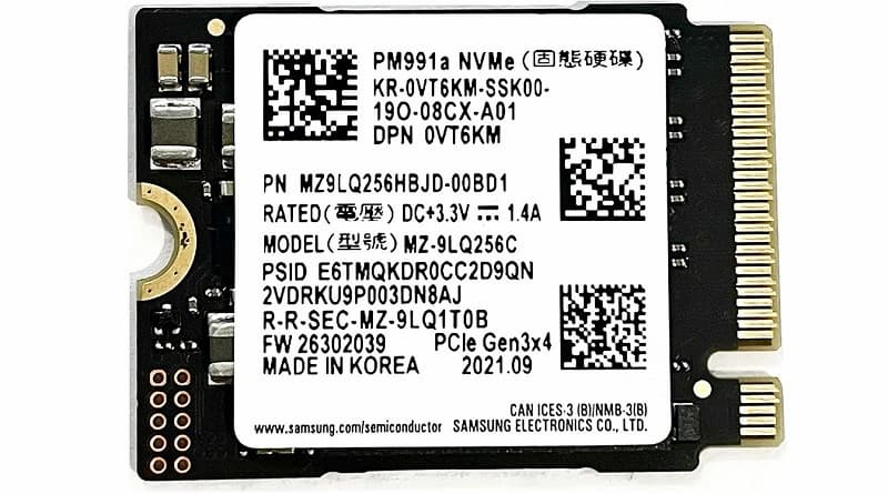 SSD Samsung PM991a 512GB M2 2230 PCIe NVMe Gen 3×4 MZ9LQ512HBLU-00BD1