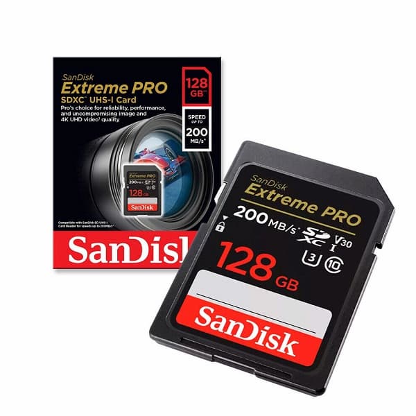 Thẻ nhớ SanDisk 128G Extreme Pro SD tốc độ 200Mb/s 