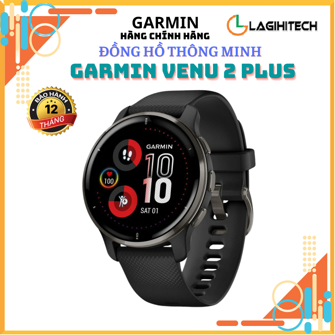 Đồng hồ thông minh Garmin Venu 2 Plus (Hàng Chính Hãng FPT