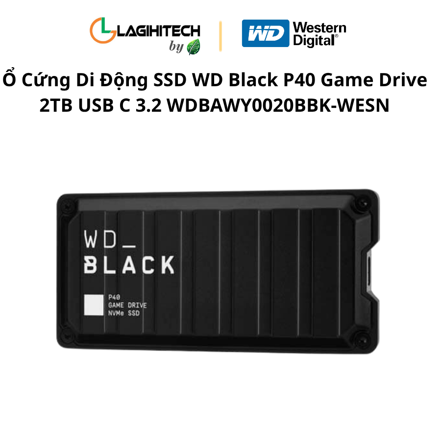o cung di dong ssd wd black p40 game drive 2tb usb c 3.2 WDBAWY0020BBK-WESN h1