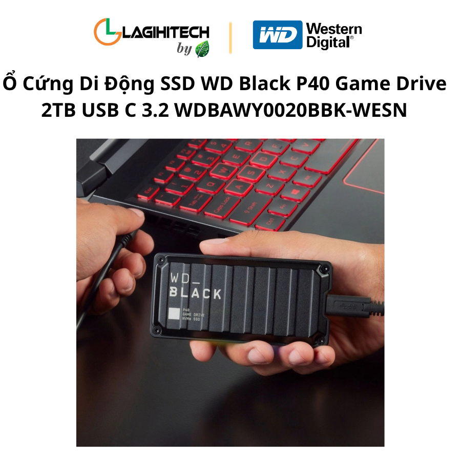 o cung di dong ssd wd black p40 game drive 2tb usb c 3.2 WDBAWY0020BBK-WESN h5