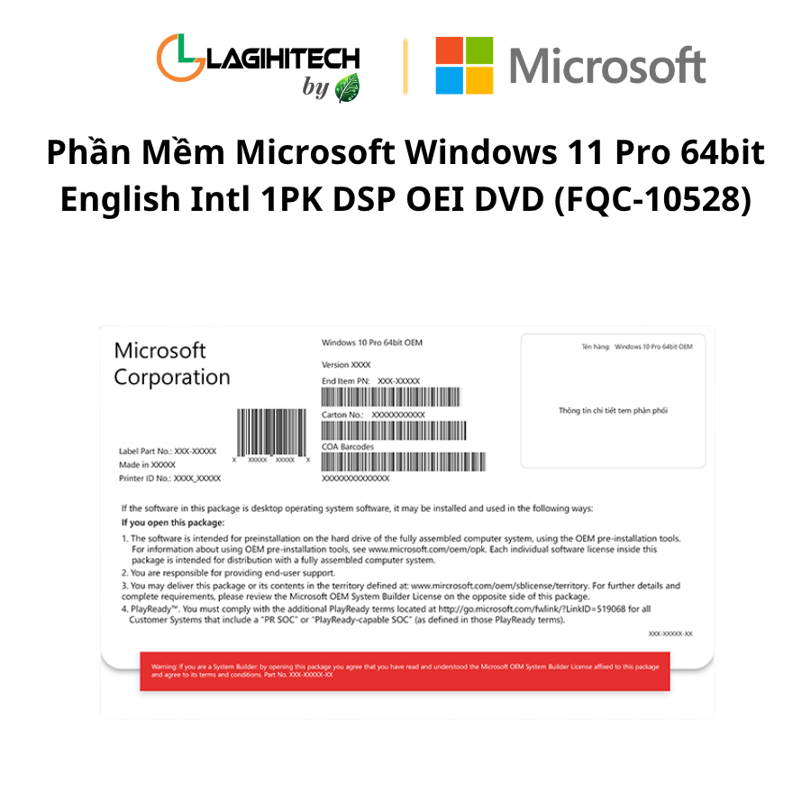 phan mem microsoft windows 11 pro 64bit english intl 1pk DSP OEI DVD (FQC-10528) h3