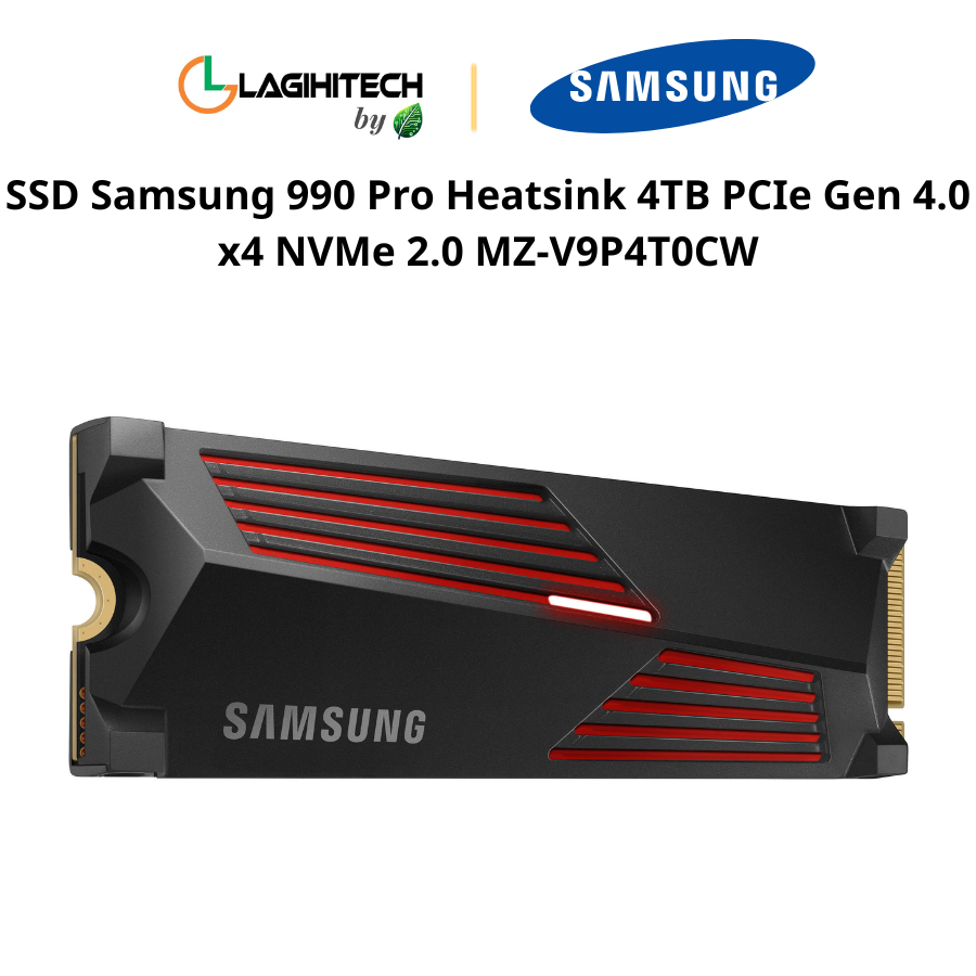 SSD Samsung 990 Pro Heatsink 4TB PCIe Gen 4.0 x4 NVMe 2.0 MZ-V9P4T0CW h4