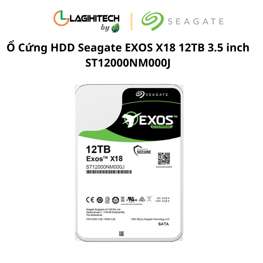 o cung hdd seagate exos x18 12tb 3.5 inch st12000nm000j h1