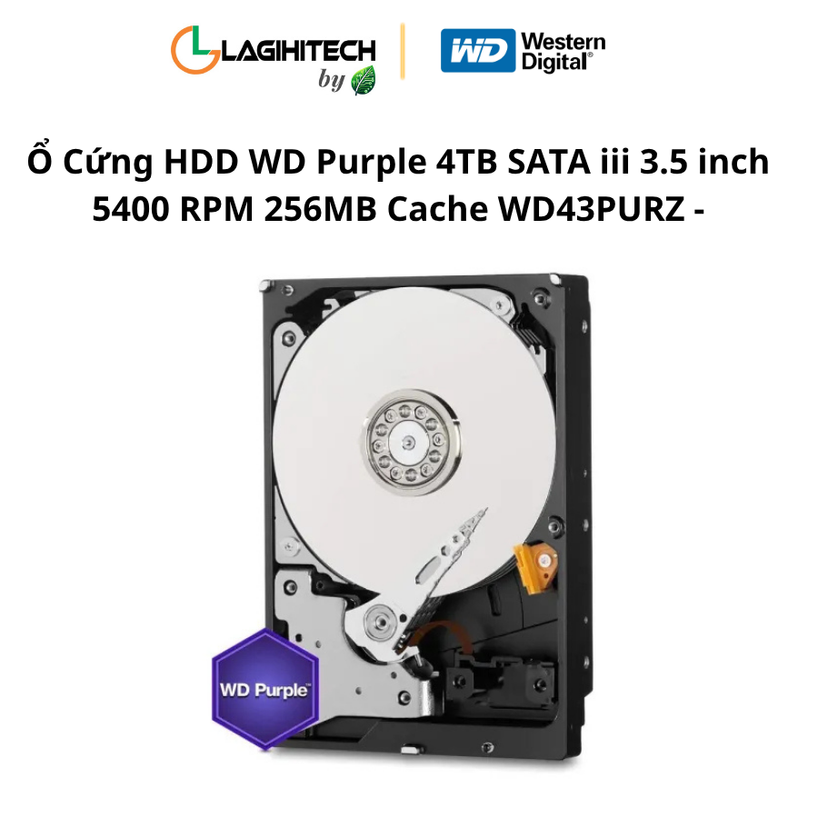 o cung hdd wd purple 4tb sata iii 3.5 inch 5400 rpm 256mb cache wd43purz h2