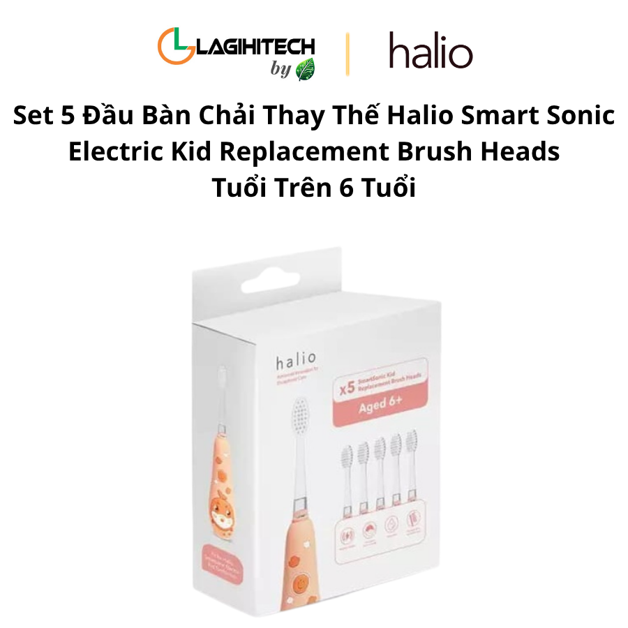 set 5 dau ban chai thay the halio smart sonic electric kid replacement brush heads tuoi tren 6 h1