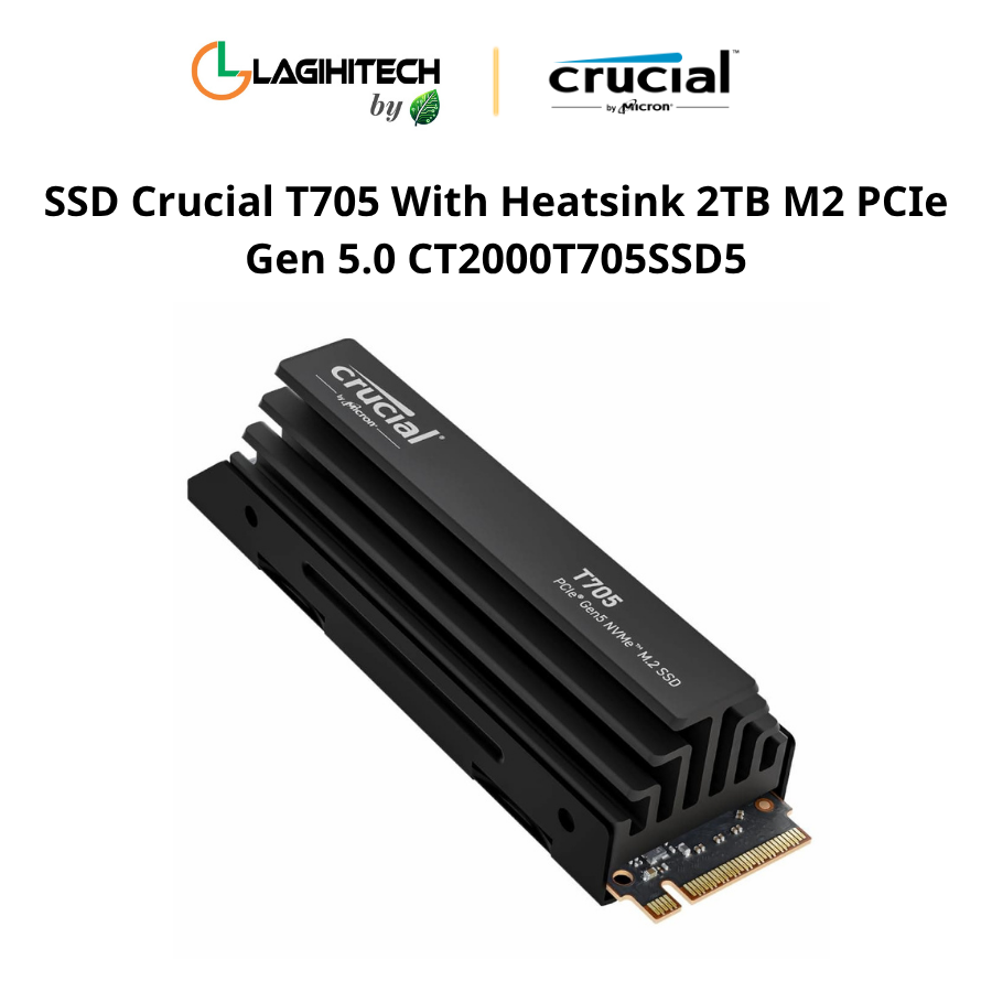 SSD Crucial T705 With Heatsink 2TB M2 PCIe Gen 5.0 CT2000T705SSD5 h1