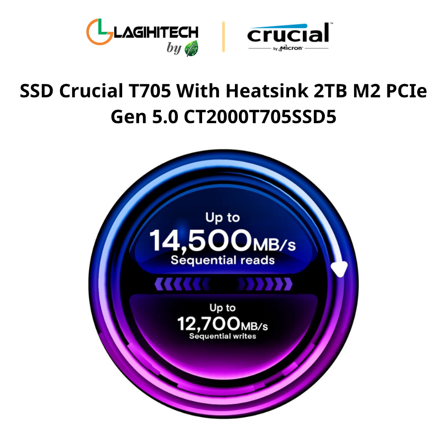 SSD Crucial T705 With Heatsink 2TB M2 PCIe Gen 5.0 CT2000T705SSD5 h3