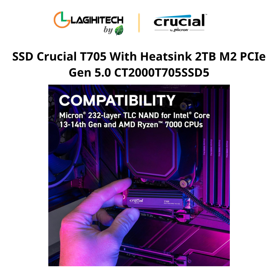 SSD Crucial T705 With Heatsink 2TB M2 PCIe Gen 5.0 CT2000T705SSD5 h5