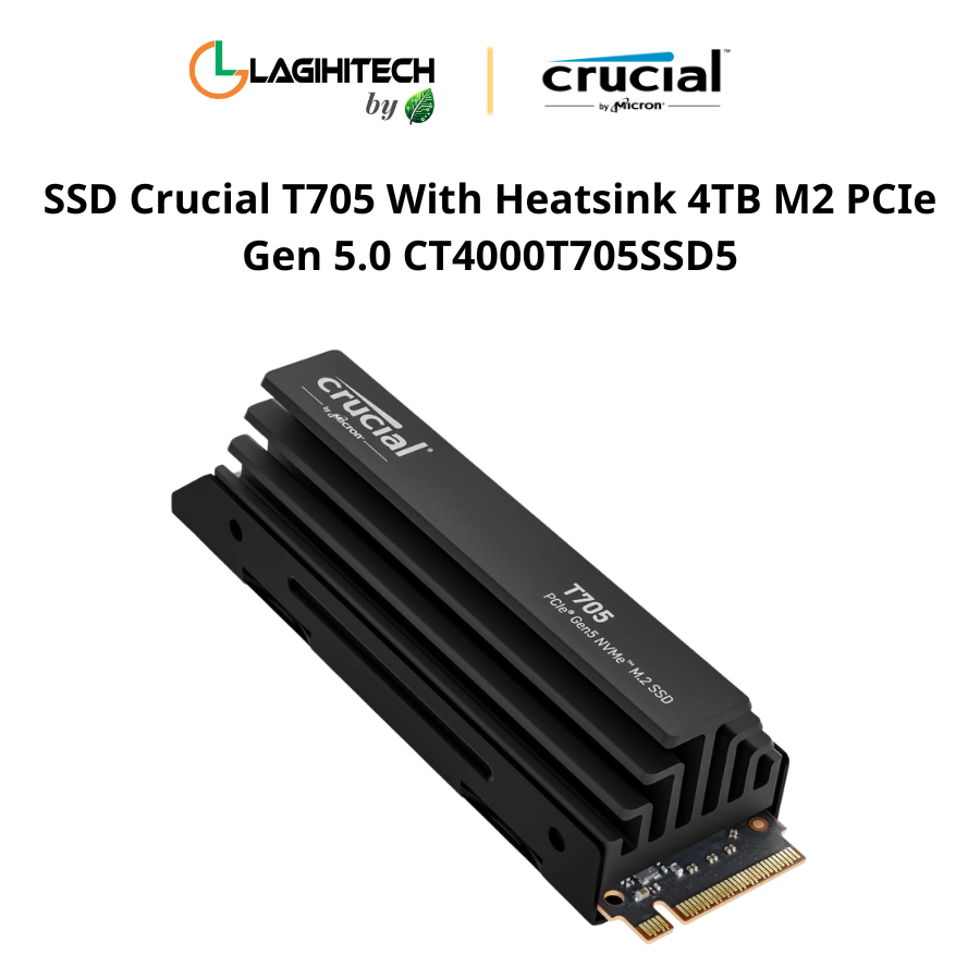 SSD Crucial T705 With Heatsink 4TB M2 PCIe Gen 5.0 CT4000T705SSD5 h1