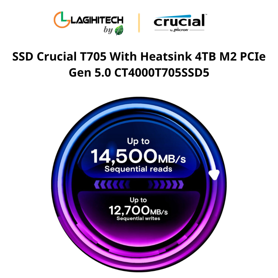 SSD Crucial T705 With Heatsink 4TB M2 PCIe Gen 5.0 CT4000T705SSD5 h4
