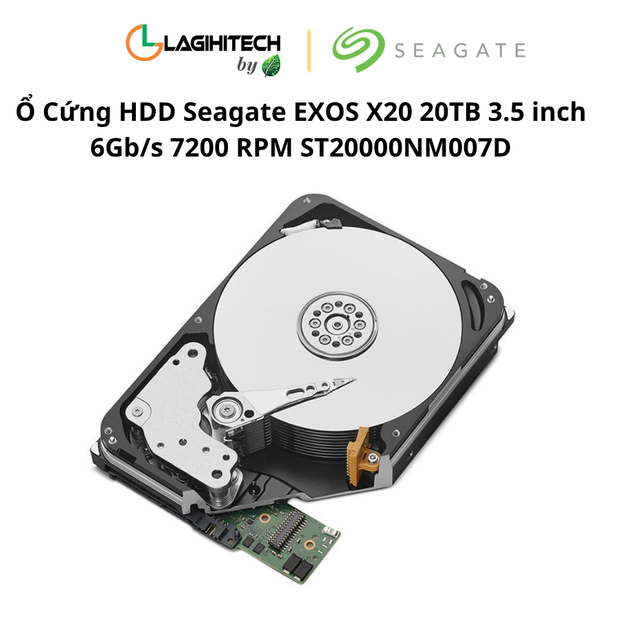 Ổ Cứng HDD Seagate EXOS X20 20TB 3.5 inch 6Gb/s 7200 RPM ST20000NM007D