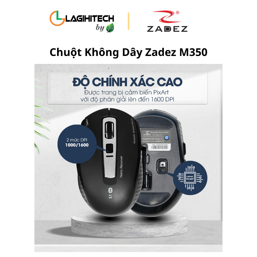 chuot khong day zadez m350 h6