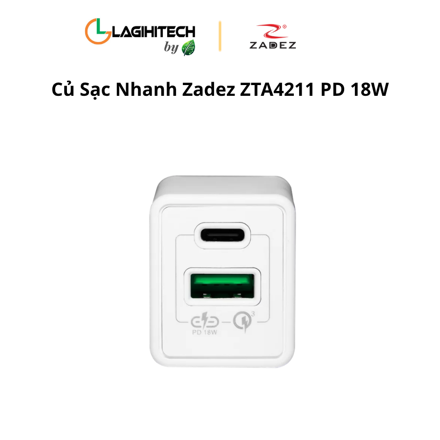 cu sac nhanh zadez zta4211 pd 18w h3