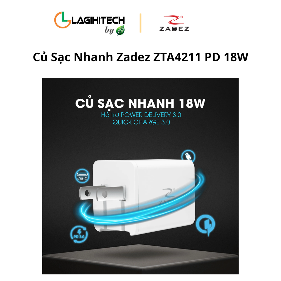 cu sac nhanh zadez zta4211 pd 18w h5