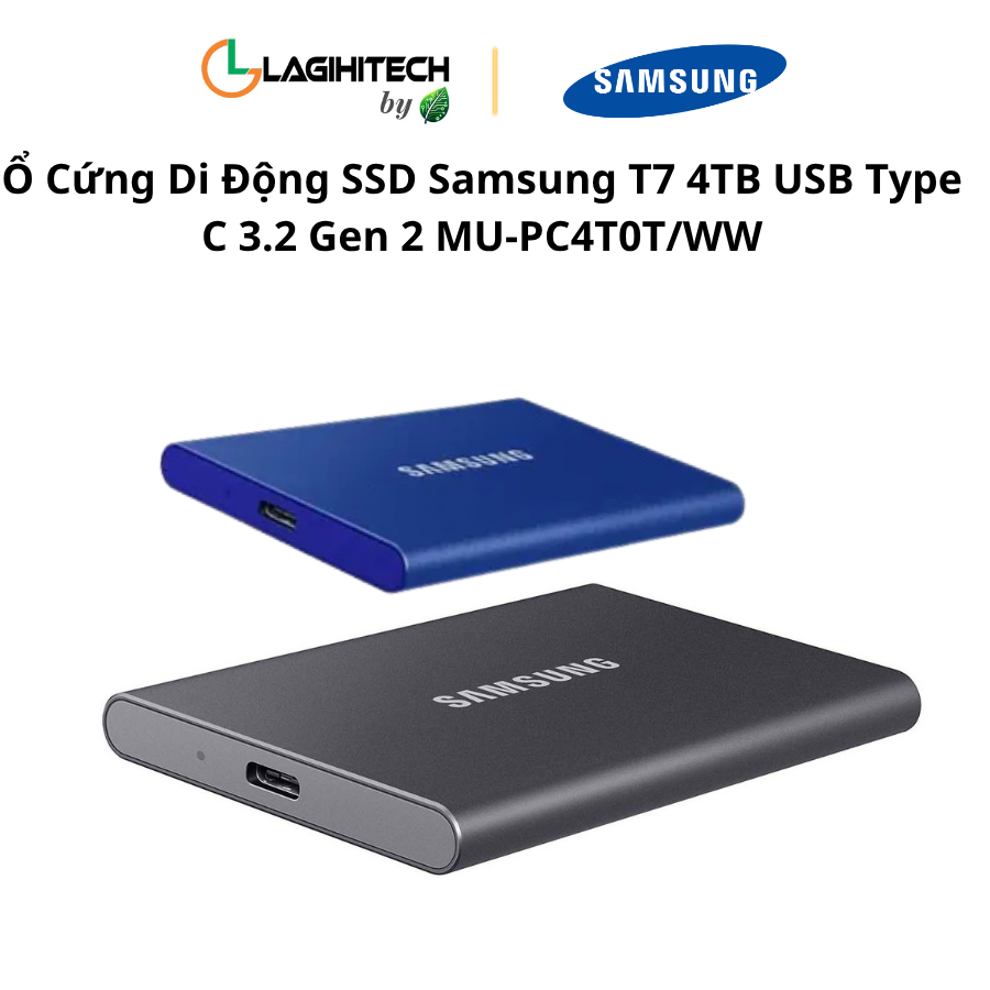 o cung di dong ssd samsung t7 4tb usb Type C 3.2 Gen 2 MU-PC4T0T:WW h6