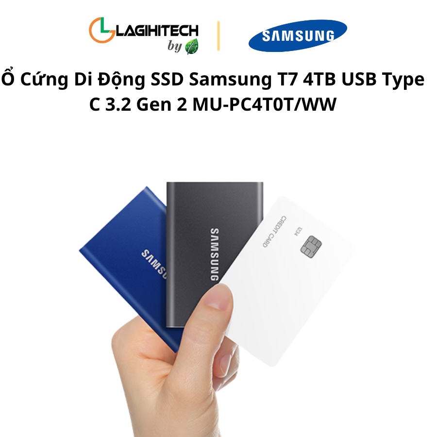 o cung di dong ssd samsung t7 4tb usb Type C 3.2 Gen 2 MU-PC4T0T:WW h7
