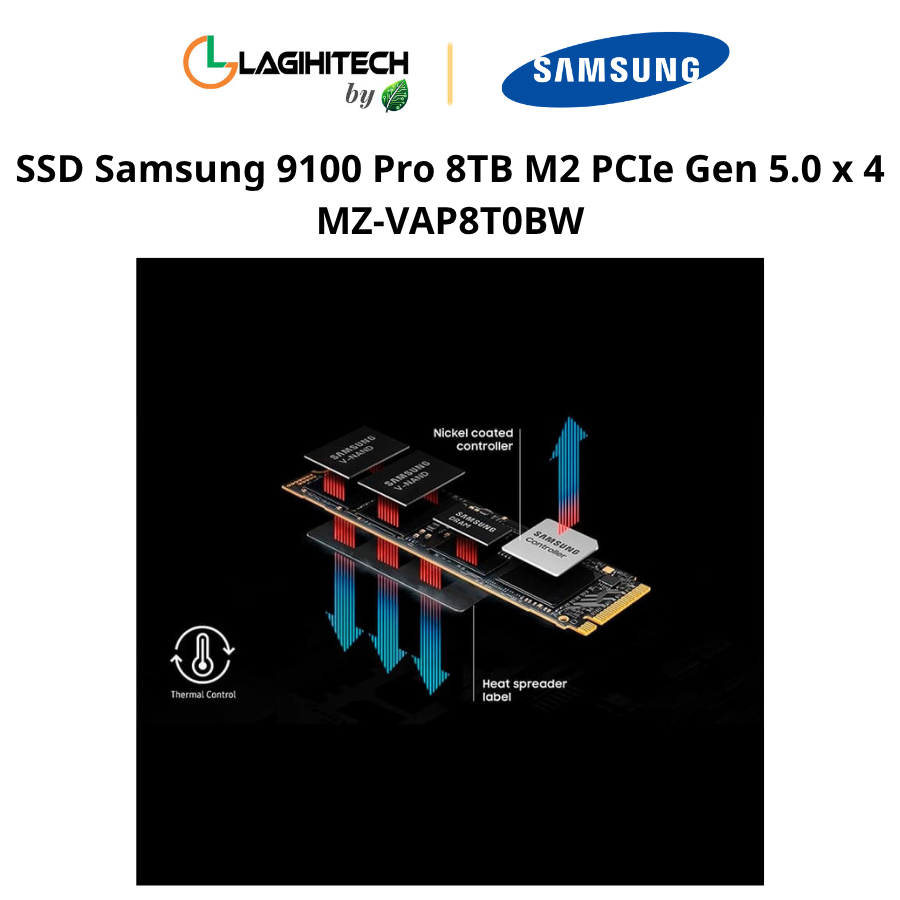 SSD Samsung 9100 Pro 8TB M2 PCIe Gen 5.0 x 4 MZ-VAP8T0BW h4