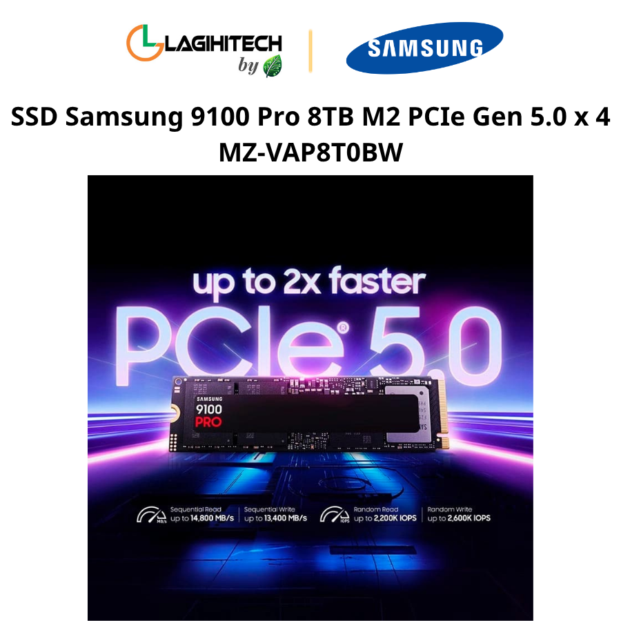 SSD Samsung 9100 Pro 8TB M2 PCIe Gen 5.0 x 4 MZ-VAP8T0BW h5