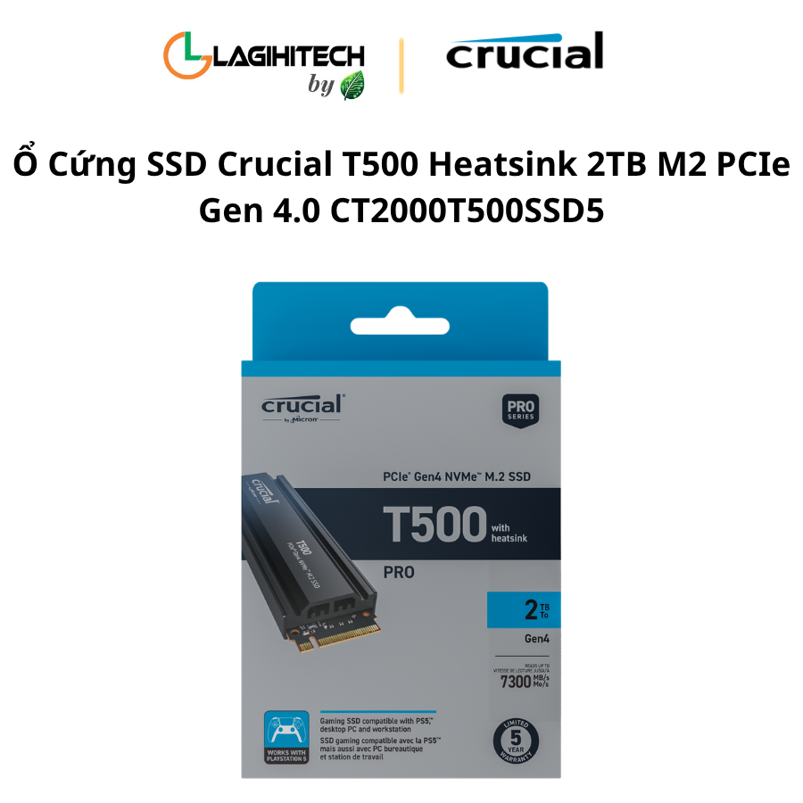 o cung ssd crucial t500 heatsink 2tb m2 PCIe Gen 4.0 CT2000T500SSD5 h3