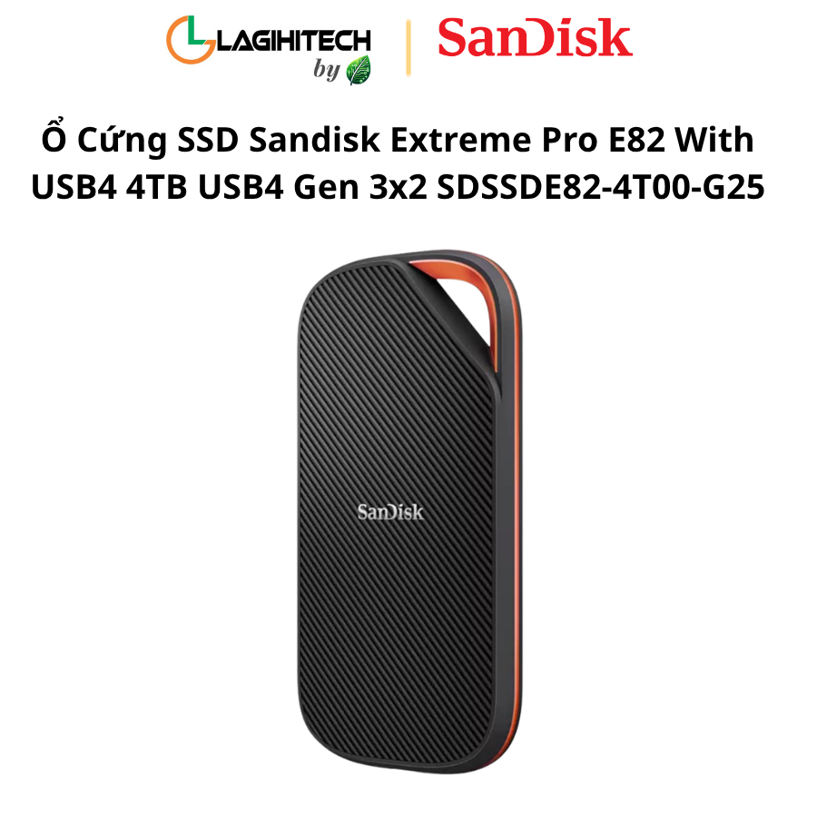 o cung ssd sandisk extreme pro e82 with usb4 4tb usb4 gen 3x2 SDSSDE82-4T00-G25 h2