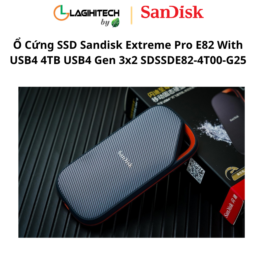 o cung ssd sandisk extreme pro e82 with usb4 4tb usb4 gen 3x2 SDSSDE82-4T00-G25 h3