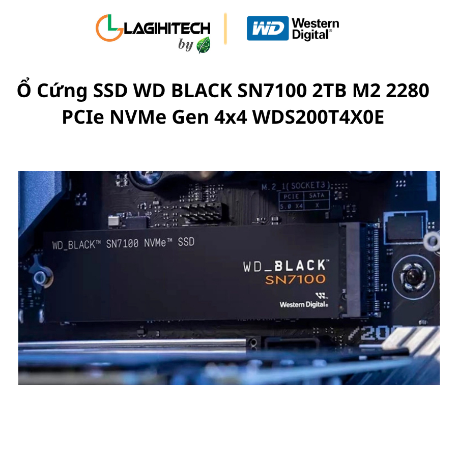 o cung ssd wd black sn7100 2tb 2280 pcie nvme gen 4x4 WDS200T4X0E h3