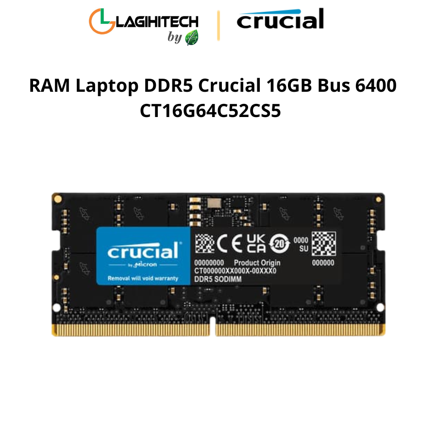 ram laptop ddr5 crucial 16gb bus 6400 CT16G64C52CS5 h1