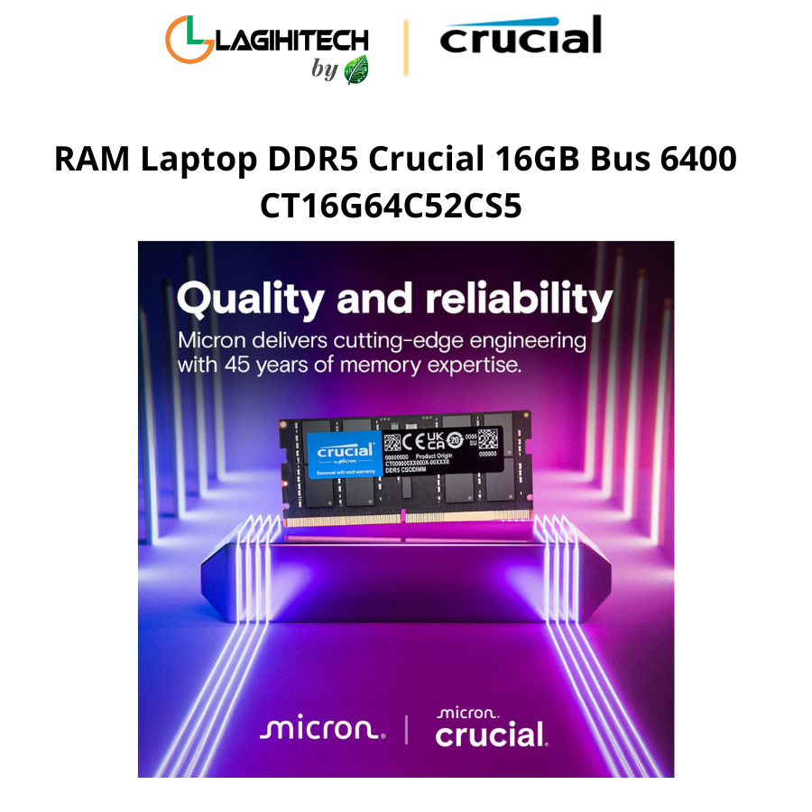 ram laptop ddr5 crucial 16gb bus 6400 CT16G64C52CS5 h3