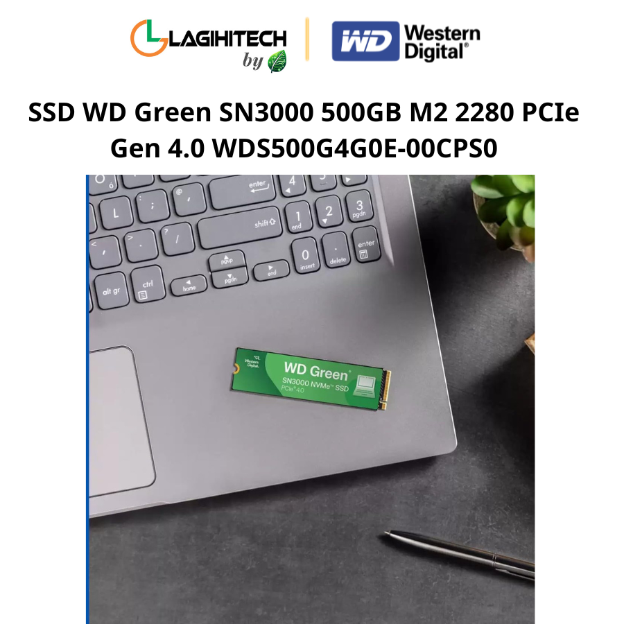 ssd wd green sn3000 500gb m2 2280 pcle gen 4.0 wds500g4g0e-00cps0 h3