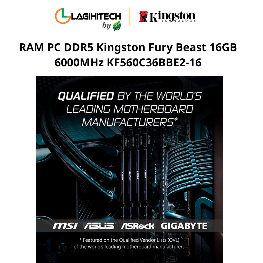 ram pc ddr5 kingston fury beast 16gb 6000MHz KF560C36BBE2-16 h5