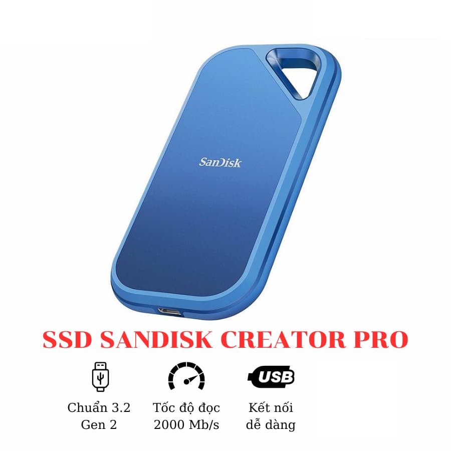 SSD SanDisk Creator Pro 4TB USB Type C 3.2 Gen 2 SDSSDE81C-4T00-G25 hinh 2