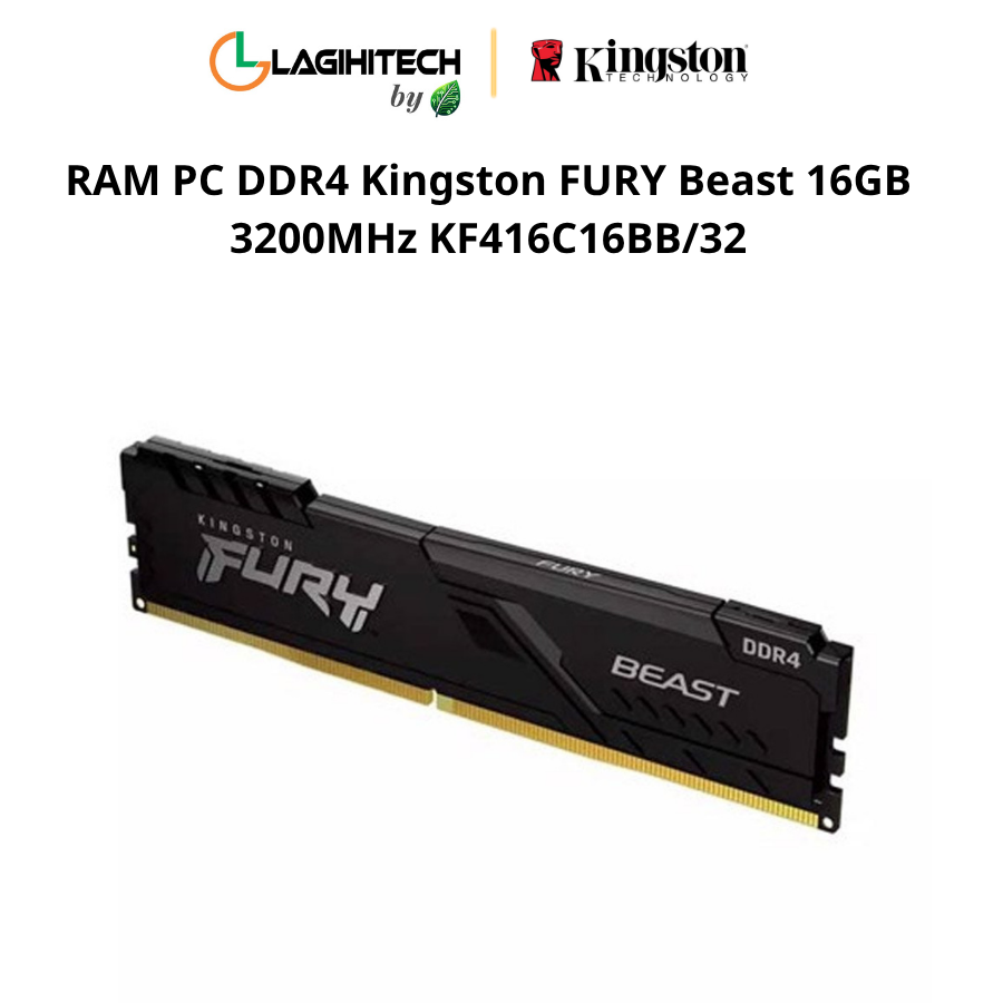 ram pc ddr4 kingston fury beast 16gb 3200mhz KF416C16BB:32 h2