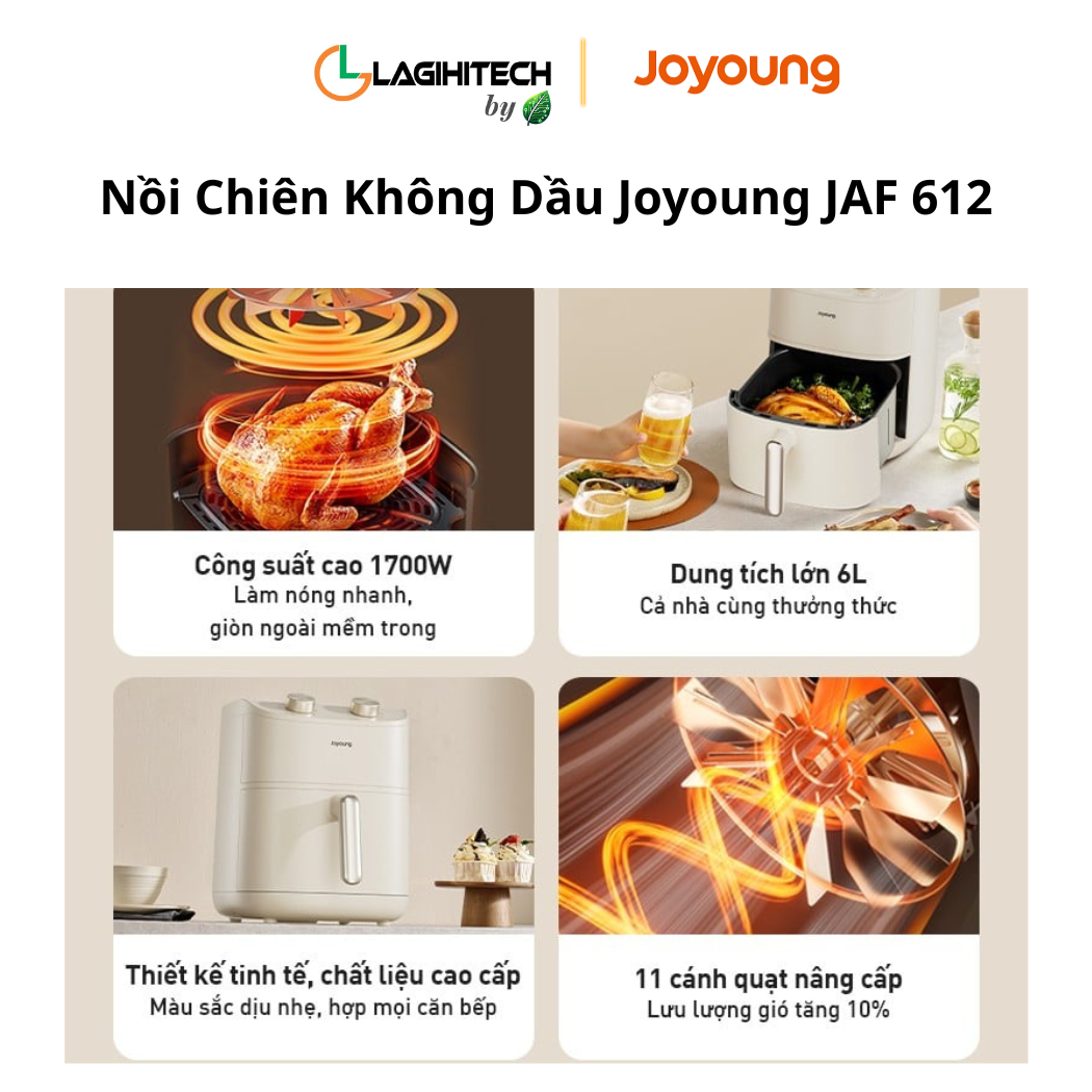 noi chien khong dau joyoung jaf 612 h3