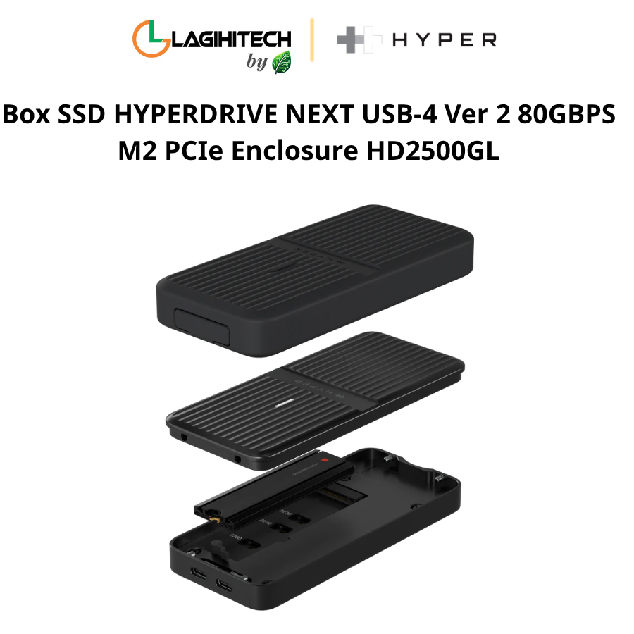 box ssd hyperdrive next usb 4 ver 2 80gbps m2 pcle enclosure hd2500gl h3