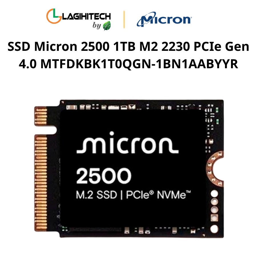 SSD Micron 2500 1TB M2 2230 PCIe Gen 4.0 MTFDKBK1T0QGN-1BN1AABYYR h2