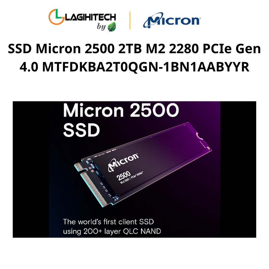 SSD Micron 2500 2TB M2 2280 PCIe Gen 4.0 MTFDKBA2T0QGN-1BN1AABYYR h3