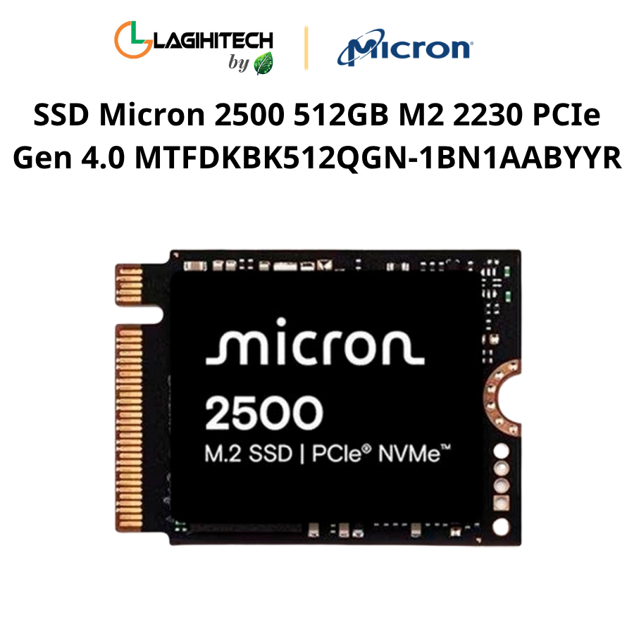 SSD Micron 2500 512GB M2 2230 PCIe Gen 4.0 MTFDKBK512QGN-1BN1AABYYR h2