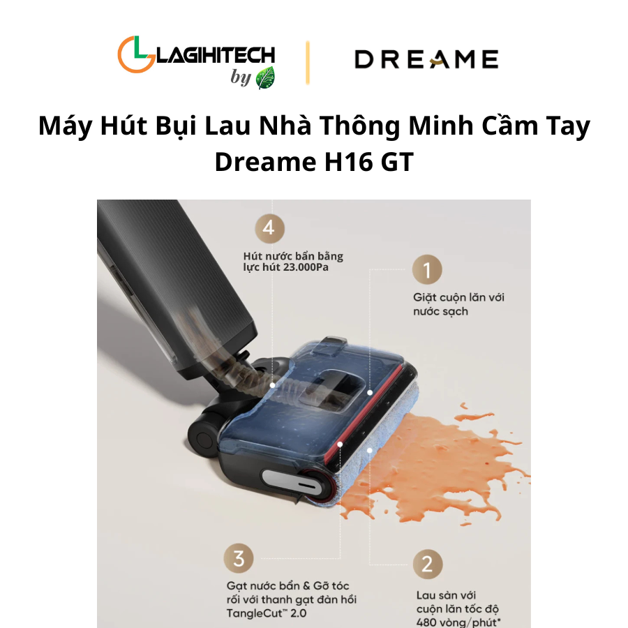 may hut bui lau nha thong minh cam tay dreame h16 gt h4